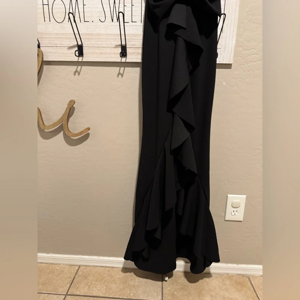 Lulus Exquisite Refinement Black Backless Bow Ruffled Maxi Dress - Picture 6 of 13